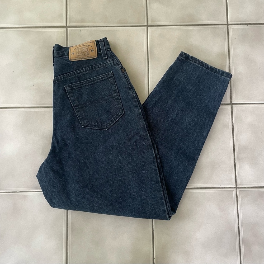 Vintage Faded Glory Dark Blue Straight Leg Jeans